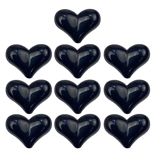 10 Stück Herz-Abstandshalter-Perlen aus Acryl, Herzperlen, lose Charms für Halsketten, Ohrringe, Schmuckherstellung, lose Perlen von GMBYLBY