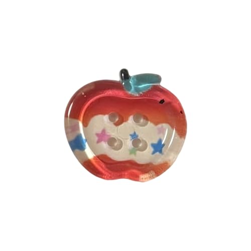 10 Stück Obst-Form-Nähknöpfe, 20 mm, Acryl-Knöpfe, 4-Loch-Knöpfe für Hemd, Strickjacke, Nähen, Kleidung, Dekoration von GMBYLBY