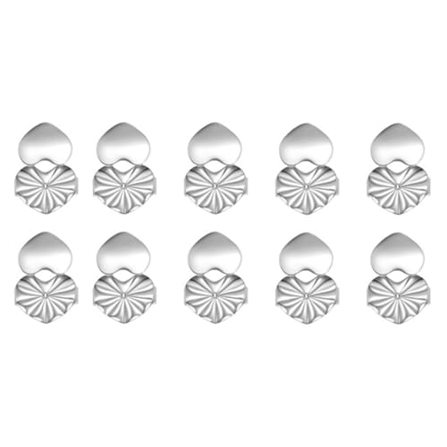 10 Stück Ohrring-Stopper-Verschlüsse für schwere Ohrringe, sichere und stilvolle Herz-Ohrstöpsel-Halterung 10 Stück Ohrring-Stopper-Verschlüsse für schwere Ohrringe, sichere und stilvolle Herz-Ohrstöpsel-Halterung von GMBYLBY