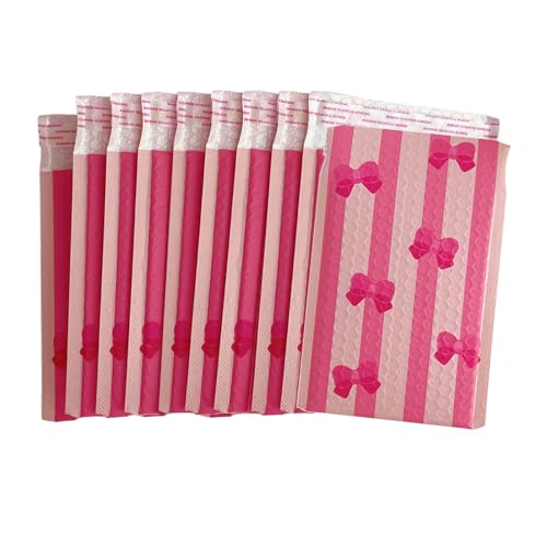 10 Stück attraktive Luftpolstertaschen mit Schleife, zum Verpacken, elegante gepolsterte Umschläge, stoßfeste Versandtaschen 10 Stück attraktive Luftpolstertaschen mit Schleife, zum Verpacken, elegante gepolsterte Umschläge, stoßfeste Versandtaschen von GMBYLBY