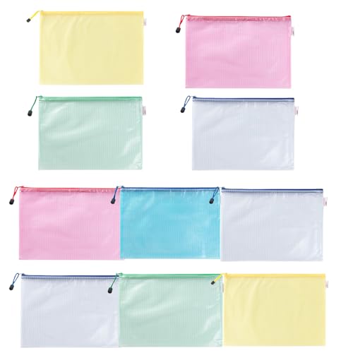 10 transparente Dokumententaschen mit Reißverschluss, Briefgröße, wasserabweisend, Dokumententaschen, Schule, Bürobedarf 10 transparente Dokumententaschen mit Reißverschluss, Briefgröße, wasserabweisend, Dokumententaschen, Schule, Bürobedarf von GMBYLBY