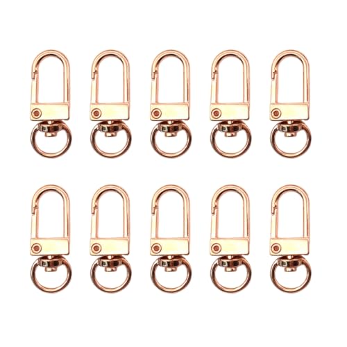 10 x drehbare Schlüsselbänder, Karabinerhaken, Schlüsselanhänger, Metall, Karabinerverschlüsse für Taschen, Schmuck von GMBYLBY