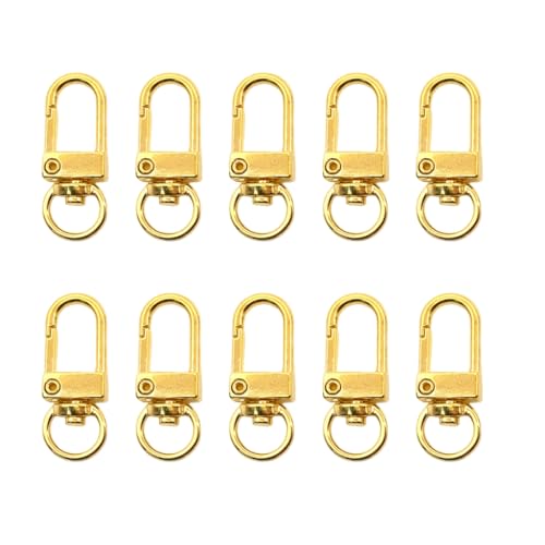 10 x drehbare Schlüsselbänder, Karabinerhaken, Schlüsselanhänger, Metall, Karabinerverschlüsse für Taschen, Schmuck 10 x drehbare Schlüsselbänder, Karabinerhaken, Schlüsselanhänger, Metall, Karabinerverschlüsse für Taschen, Schmuck von GMBYLBY