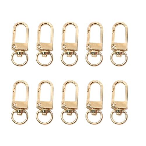 10 x drehbare Schlüsselbänder, Karabinerhaken, Schlüsselanhänger, Metall, Karabinerverschlüsse für Taschen, Schmuck von GMBYLBY