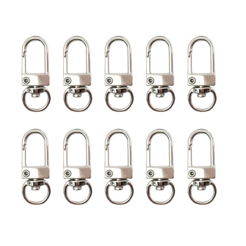 10 x drehbare Schlüsselbänder, Karabinerhaken, Schlüsselanhänger, Metall, Karabinerverschlüsse für Taschen, Schmuck 10 x drehbare Schlüsselbänder, Karabinerhaken, Schlüsselanhänger, Metall, Karabinerverschlüsse für Taschen, Schmuck von GMBYLBY