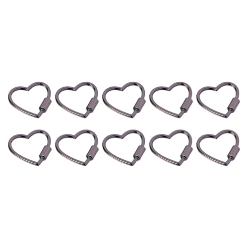 10 x herzförmige Schnallen, Schraubverschluss, Karabiner, Haken, Schlüsselanhänger-Clip für Schlüssel, Handtasche, Gurt, Schlüsselanhänger 10 x herzförmige Schnallen, Schraubverschluss, Karabiner, Haken, Schlüsselanhänger-Clip für Schlüssel, Handtasche, Gurt, Schlüsselanhänger von GMBYLBY