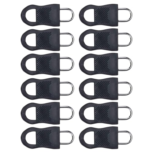 12 Pcs Reißverschlüsse Ziehen Ersatz Abnehmbare Reißverschlüsse Ziehen Reparaturset Für Kleidungsgepäck Stiefel Jeans Geldbeutel Rucksäcke von GMBYLBY