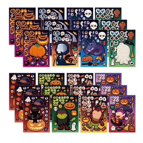 16.02.24/32 PCs Selbstklebende Aufkleber Halloween Kürbisse Skelett Halloween Dekorationen 16.02.24/32 PCs Selbstklebende Aufkleber Halloween Kürbisse Skelett Halloween Dekorationen von GMBYLBY