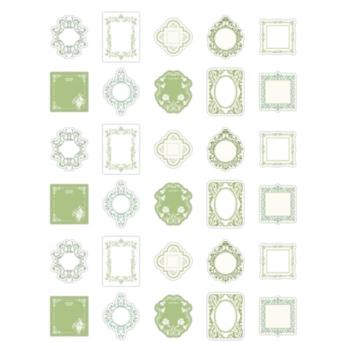 30 Blatt Rahmen-Notizblöcke, Retro-Memoblock, ästhetische Notizen, Nachrichten, Papier, Schule, Bürobedarf für 30 Blatt Rahmen-Notizblöcke, Retro-Memoblock, ästhetische Notizen, Nachrichten, Papier, Schule, Bürobedarf für von GMBYLBY