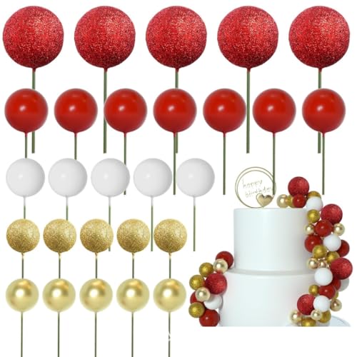 50-teiliges Kuchendekorationsset, runde Aufsätze, dekorative Vorspeisen, Party-Dekorationen, geeignet für Festivals von GMBYLBY