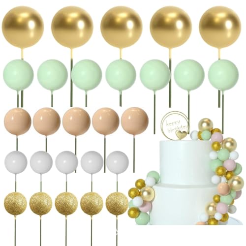 50-teiliges Kuchendekorationsset, runde Aufsätze, dekorative Vorspeisen, Party-Dekorationen, geeignet für Festivals von GMBYLBY
