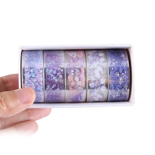 5Rolls Ästhetisches Klebeband Dekoratives Klebeband Wasserfestes Klebeband Für Notebooks Journal Foto Album 15mmx2m Scrapbooking Tape von GMBYLBY
