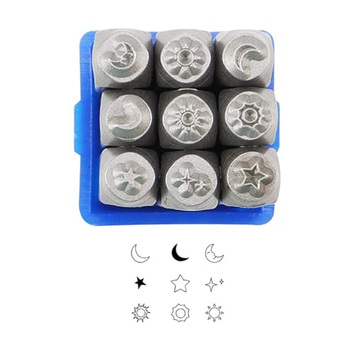 9 Stücke Schmuckstempel Set Mit Celestials Designs Accessoire Zum Anpassen Von Metalllücken Und Handwerksprojekten von GMBYLBY