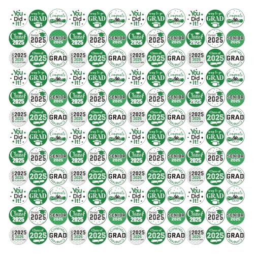 Abschluss-Aufkleber, Klasse 2025, selbstklebend, für Umschläge, Karten, 500 Stück von GMBYLBY