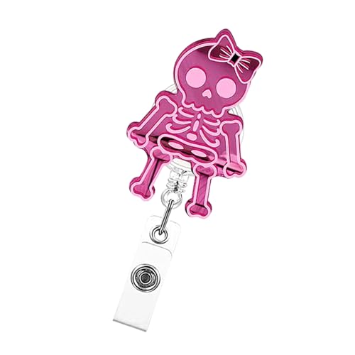 Acrylbadge Rollen Einziehbarer Schlüsselbadhalter Schädelhalter Für Kartenname Keychain Schädel Reel Acryl Für Die Büroschule Den Kartenname von GMBYLBY