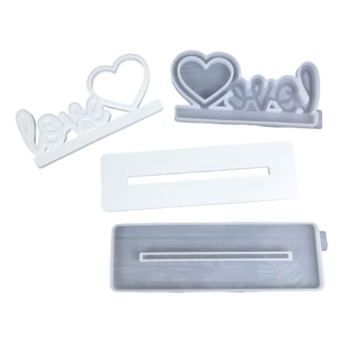 Anspruchsvolle Herzform aus Epoxidharz für anpassbare Bilderrahmen und elegante Desktop-Dekorationen von GMBYLBY