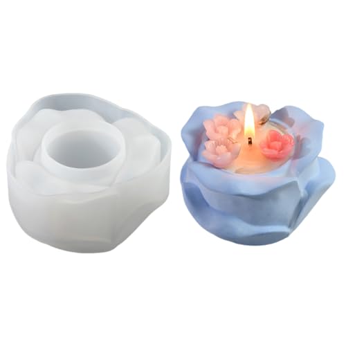 Candlestick Harzformen 3D Rose Blumenkerzenhalter Blütenpots Silikonform Epoxidharz Gussform Schimmelpilze DIYS Kunsthandwerk Candlestick Harzformen 3D Rose Blumenkerzenhalter Blütenpots Silikonform Epoxidharz Gussform Schimmelpilze DIYS Kunsthandwerk von GMBYLBY