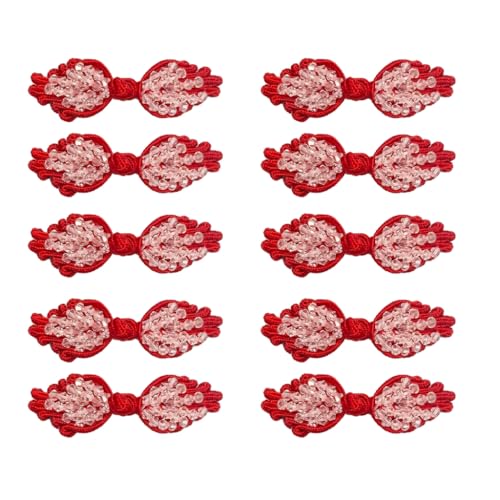 Cheongsam-Knöpfe, Nähverschlüsse, ethnische Stile, dekorative Knöpfe, chinesische Knoten, 10 Stück von GMBYLBY