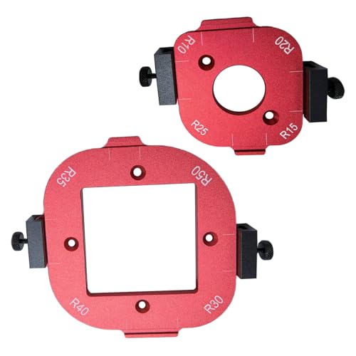 Eckvorlagen für Holzbearbeitung, 10–50R, Eckpositionierungsform für präzises Schneiden und Trimmen, 2 Stück Eckvorlagen für Holzbearbeitung, 10–50R, Eckpositionierungsform für präzises Schneiden und Trimmen, 2 Stück von GMBYLBY