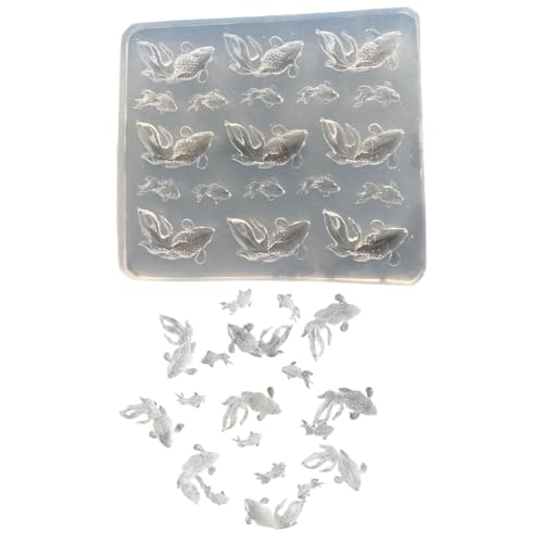 Einfach zu verwendende praktische Epoxidharz-Form aus Silikon, Fischform, Zubehör, Schmuck, Charm-Zubehör von GMBYLBY