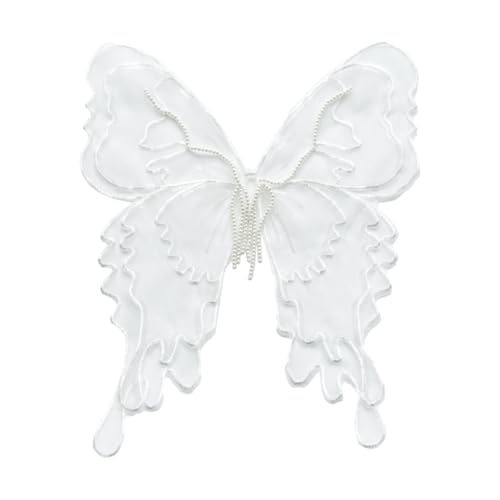 Elegante Perlen Schmetterling Applikation Aufnähflicken für Kleider Kostüm Accessoires Tolle Hochzeiten u von GMBYLBY