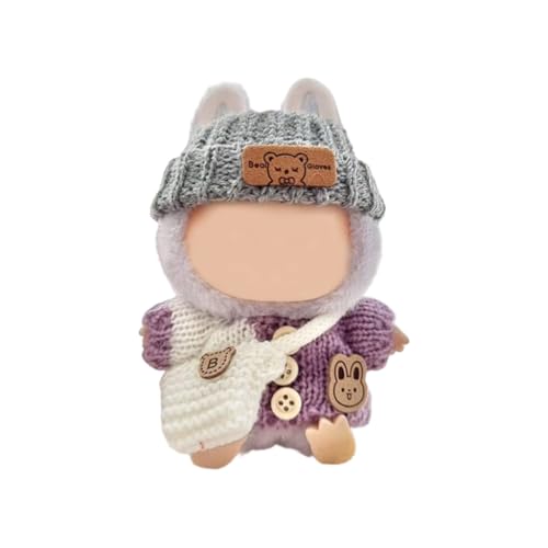 Elegantes Puppen-Outfit für Puppen, 17 cm, Figuren, Kleidung mit Strickpullover, Mütze und Tasche, tolle Kinder Elegantes Puppen-Outfit für Puppen, 17 cm, Figuren, Kleidung mit Strickpullover, Mütze und Tasche, tolle Kinder von GMBYLBY
