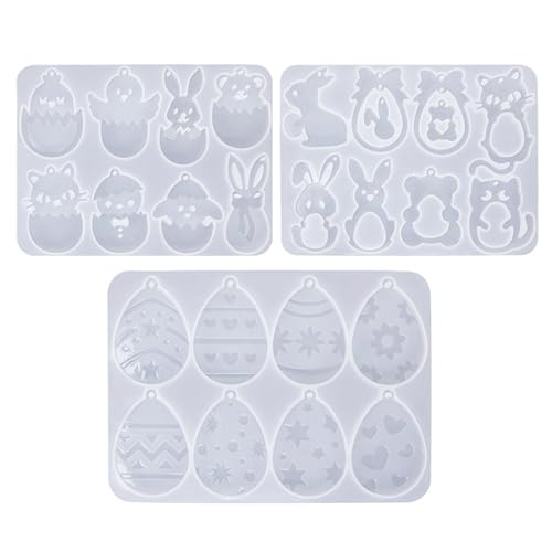 Fun Osteranhänger Harzform Flexible Ohrringe Und Anhänger Silikonform Mit Farbenfrohen Eiernies Hasen Küken Und Katzen Schmuckform Fun Osteranhänger Harzform Flexible Ohrringe Und Anhänger Silikonform Mit Farbenfrohen Eiernies Hasen Küken Und Katzen Schmuckform von GMBYLBY