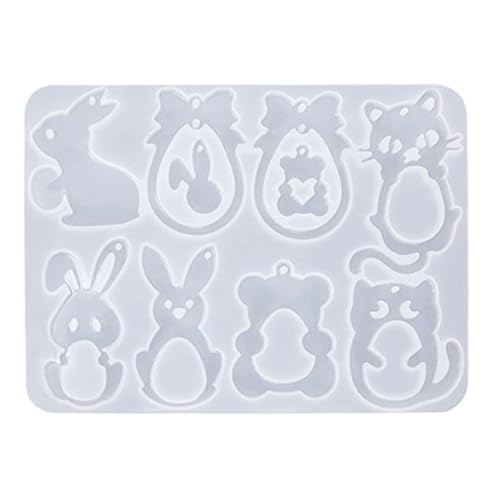 Fun Osteranhänger Harzform Flexible Ohrringe Und Anhänger Silikonform Mit Farbenfrohen Eiernies Hasen Küken Und Katzen Schmuckform Fun Osteranhänger Harzform Flexible Ohrringe Und Anhänger Silikonform Mit Farbenfrohen Eiernies Hasen Küken Und Katzen Schmuckform von GMBYLBY