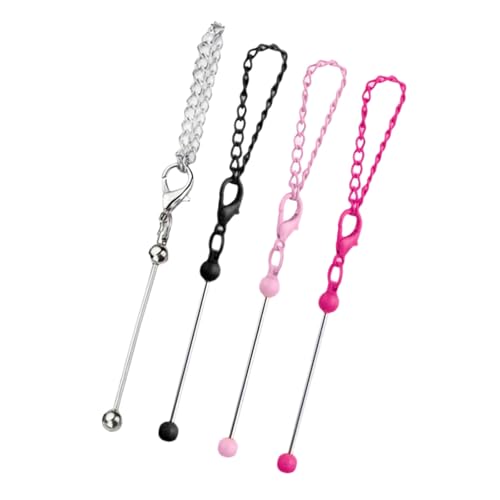 GMBYLBY 4 x Beadable Keychain Beading Cathering Pending Decorations Accessory für Rucksäcke, Schlüsselanhänger, Tasche von GMBYLBY
