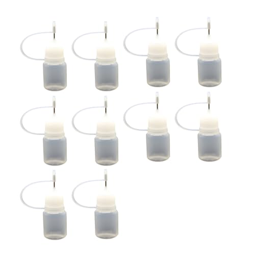 GMBYLBY 5/10ml Nadelspitze Kleberflaschen Für DIYS Paper Quilling Flüssigkeits Tropfen Flaschen Präzision Applikatorflaschen Plastik Flüssigkeit Tropfenflaschen Flaschen von GMBYLBY