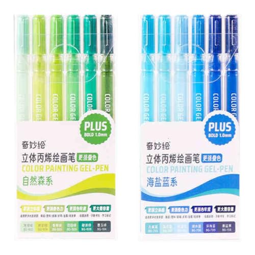 GMBYLBY 6/12/54 Farben, schnelltrocknender Acrylstift, Gel-Marker, Zeichnen von GMBYLBY