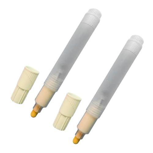 GMBYLBY Acryl-Marker mit flachem oder rundem Kopf, nachfüllbar, zum Malen auf Holz, Stoff, Leinwand, Metall, 2 Stück von GMBYLBY