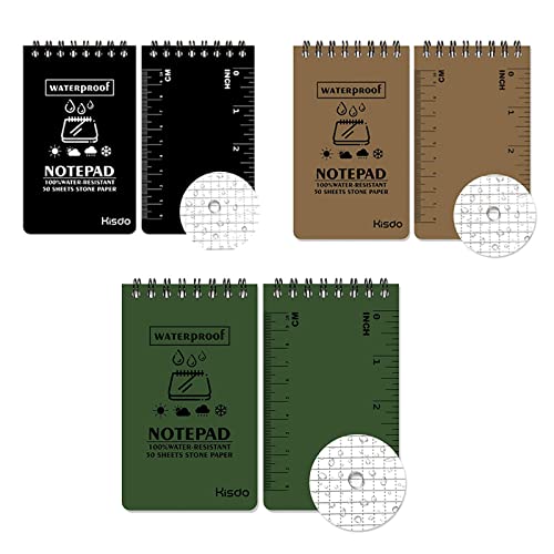 GMBYLBY Allwetter Memos Papier Notepad Notebooks Steinpapier Wasserdichtes Notebook Notizblock Notebook Wasserresistent von GMBYLBY