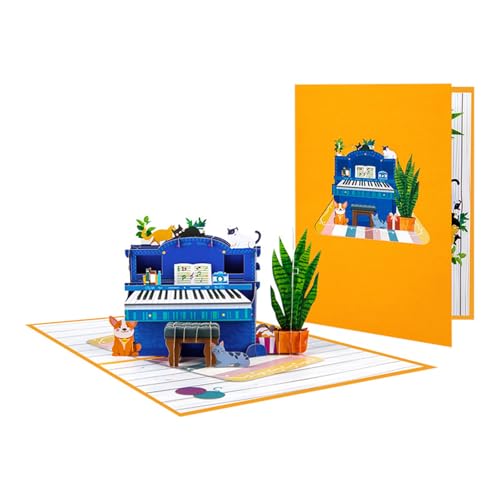 GMBYLBY Delicate 3D Blue Piano Celebration Card Artistic 3D Popup Grußkarte Mit Blauem Klavier Für Sammler Und Geben GMBYLBY Delicate 3D Blue Piano Celebration Card Artistic 3D Popup Grußkarte Mit Blauem Klavier Für Sammler Und Geben von GMBYLBY