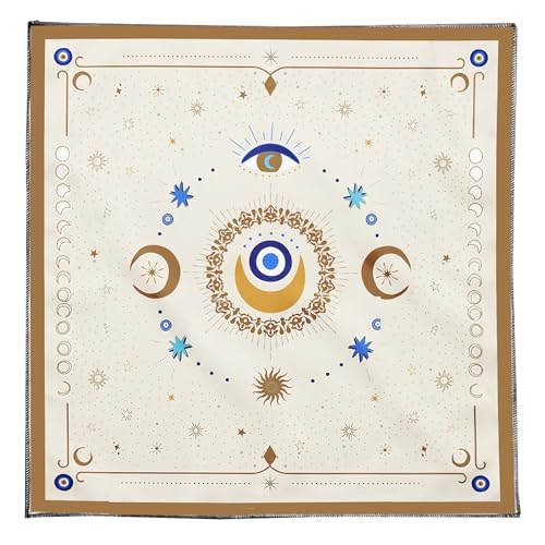 GMBYLBY Divinationen Tischdecke Augenmondmuster Astrologie Tarotkarte Tischdecke Altars Stoff Göttlichkeit Brettspiel Accessoire von GMBYLBY