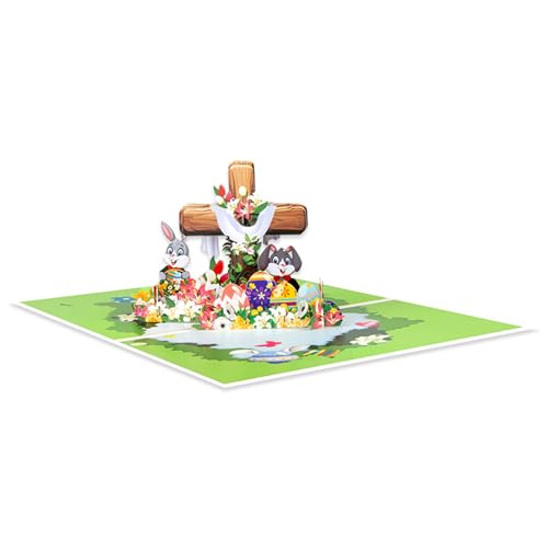 GMBYLBY Easter Celebration 3D Popup Card Artistic 3D Easters Card Mit Kreuze Und Eierszene Einzigartige Grußkarte GMBYLBY Easter Celebration 3D Popup Card Artistic 3D Easters Card Mit Kreuze Und Eierszene Einzigartige Grußkarte von GMBYLBY
