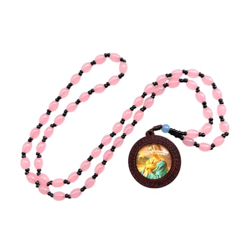 GMBYLBY Elegante Handgefertigte Glasperle Rosenkranz Halskette Für Christliche Komfortable Religiöse Accessoire Girl Geschenk GMBYLBY Elegante Handgefertigte Glasperle Rosenkranz Halskette Für Christliche Komfortable Religiöse Accessoire Girl Geschenk von GMBYLBY