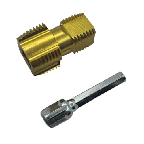 GMBYLBY Elektrischer Bohrer, kompatibles Doppelkopf-Rohrgewindewerkzeug für 1,27 cm (1/2 Zoll) 1,9 cm Wasser-Innengewindeöffner von GMBYLBY