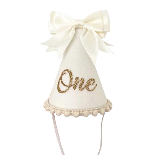 GMBYLBY Hübscher Stoffhut für Baby-Geburtstage mit Schleifen-Detail, Partyzubehör, Rollenspiel-Requisiten, Geburtstagshut, leicht von GMBYLBY