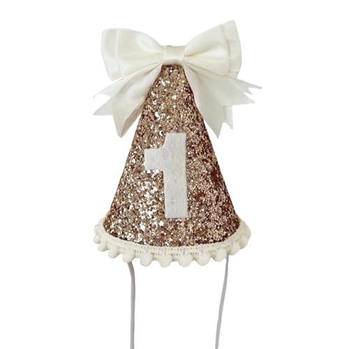 GMBYLBY Hübscher Stoffhut für Baby-Geburtstage mit Schleifen-Detail, Partyzubehör, Rollenspiel-Requisiten, Geburtstagshut, leicht von GMBYLBY