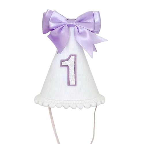 GMBYLBY Hübscher Stoffhut für Baby-Geburtstage mit Schleifen-Detail, Partyzubehör, Rollenspiel-Requisiten, Geburtstagshut, leicht von GMBYLBY