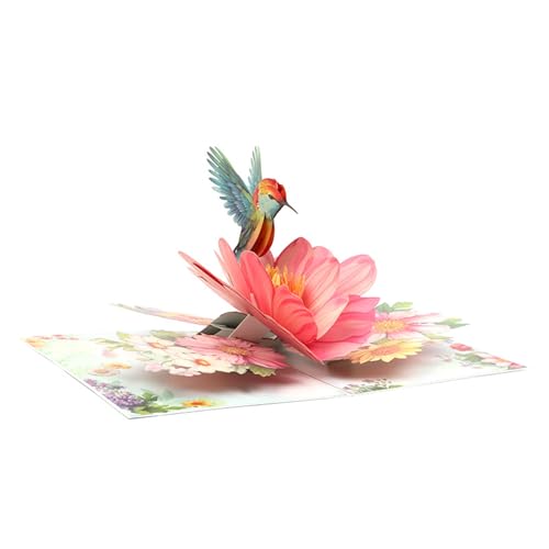 GMBYLBY Hummingbird Blumenkarte Für Geburtstage Handgefertigte Grußkarte Mit Umschlag Eleganter Hochzeitstag Feierkarte GMBYLBY Hummingbird Blumenkarte Für Geburtstage Handgefertigte Grußkarte Mit Umschlag Eleganter Hochzeitstag Feierkarte von GMBYLBY