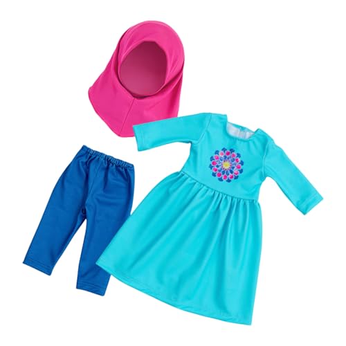 GMBYLBY Muslime Kleid Pyjama Für Puppen Mädchen Tragen Hosen Für 18 Zoll Mädchen Puppen Outfit Kleider Kleidung Kollektion von GMBYLBY