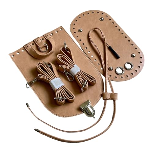 GMBYLBY PU-Leder-Taschenboden mit verstellbarem Riemen, Häkelbedarf-Set für Rucksack-Geldbörsen-Projekte von GMBYLBY