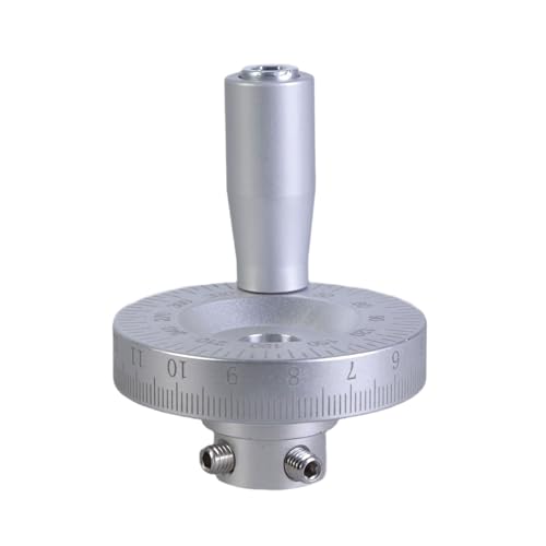 GMBYLBY Präzises silberfarbenes Finish, drehbares Fräs-Handrad, 50 mm Durchmesser, mit 6 mm/8 mm/10 mm/12 mm Innenloch für Drehmaschinen und Schleifmaschinen, Maßstab, Handrad GMBYLBY Präzises silberfarbenes Finish, drehbares Fräs-Handrad, 50 mm Durchmesser, mit 6 mm/8 mm/10 mm/12 mm Innenloch für Drehmaschinen und Schleifmaschinen, Maßstab, Handrad von GMBYLBY