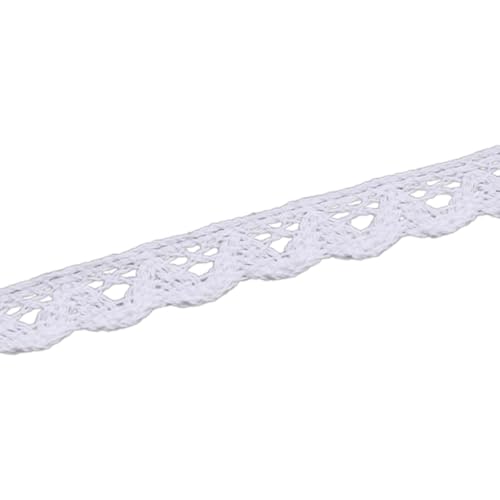 GMBYLBY Stabiles 3,8 cm Baumwoll-Spitzenborte für empfindliche Haut, dekoratives Band für Kostüme und Dekorationen, Baumwoll-Spitzenborte von GMBYLBY