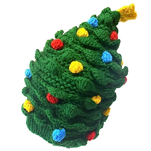 GMBYLBY Weihnachtsbaum Gestrickt Häkeln Mütze Haushaltskopf Dekorationen Für Zuhause Festival Urlaub Party Dekorationen Kinderhut von GMBYLBY