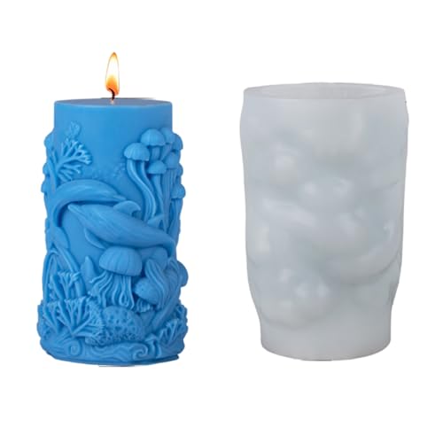 Geprägte Zylinder-Silikonformen, Meerestier-Thema für Epoxidharz, Seife, Gips, Dekoration für Handarbeit Geprägte Zylinder-Silikonformen, Meerestier-Thema für Epoxidharz, Seife, Gips, Dekoration für Handarbeit von GMBYLBY