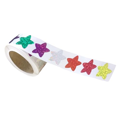 Glitzernder Stern-Aufkleber, 25 mm, selbstklebend, buntes Herz für Tagebuch, Notizbuch, selbstklebend, 500 Stück Glitzernder Stern-Aufkleber, 25 mm, selbstklebend, buntes Herz für Tagebuch, Notizbuch, selbstklebend, 500 Stück von GMBYLBY