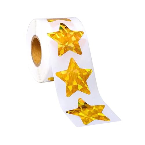 Glitzernder Stern-Aufkleber, 25 mm, selbstklebend, buntes Herz für Tagebuch, Notizbuch, selbstklebend, 500 Stück Glitzernder Stern-Aufkleber, 25 mm, selbstklebend, buntes Herz für Tagebuch, Notizbuch, selbstklebend, 500 Stück von GMBYLBY